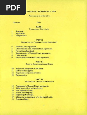 Financial Leasing Act