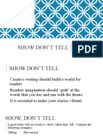 How to Show Rather Than Tell in Creative Writing