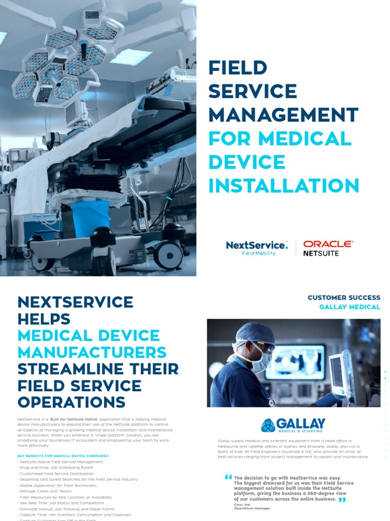 NextService: Field Management for Medical Devices | PDF | Inventory ...