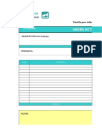 Plantilla de Excel para Taller Mecanico