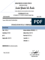 Citologia de Moco Fecal y Coproparasitoscopico Franco Agusto Duran Medina PDF