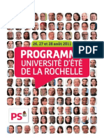 Le Programme Du PS À La Rochelle