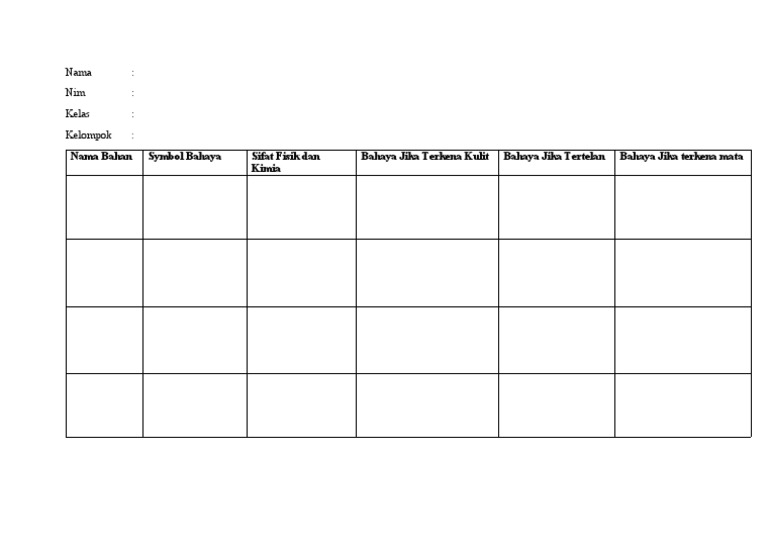 Template MSDS-1 | PDF | Kesehatan Holistik | Sains & Matematika