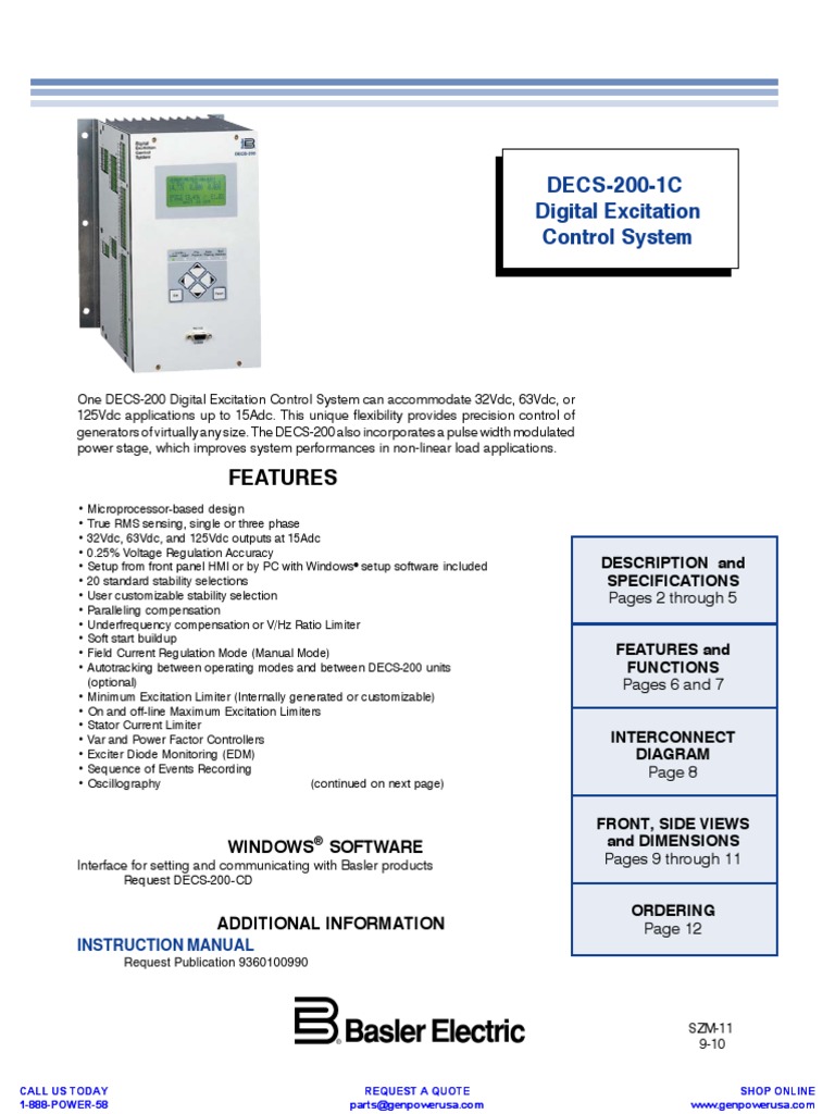 Manual Basler Avr Decs200 1C PDF Analog To Digital Converter