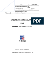 HTP-ER-OM-B-1 Maintenance Regulation For Diesel Engine System PDF