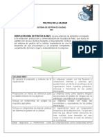 Politica de La Calidad y Ambiental - Brayan y Yenny