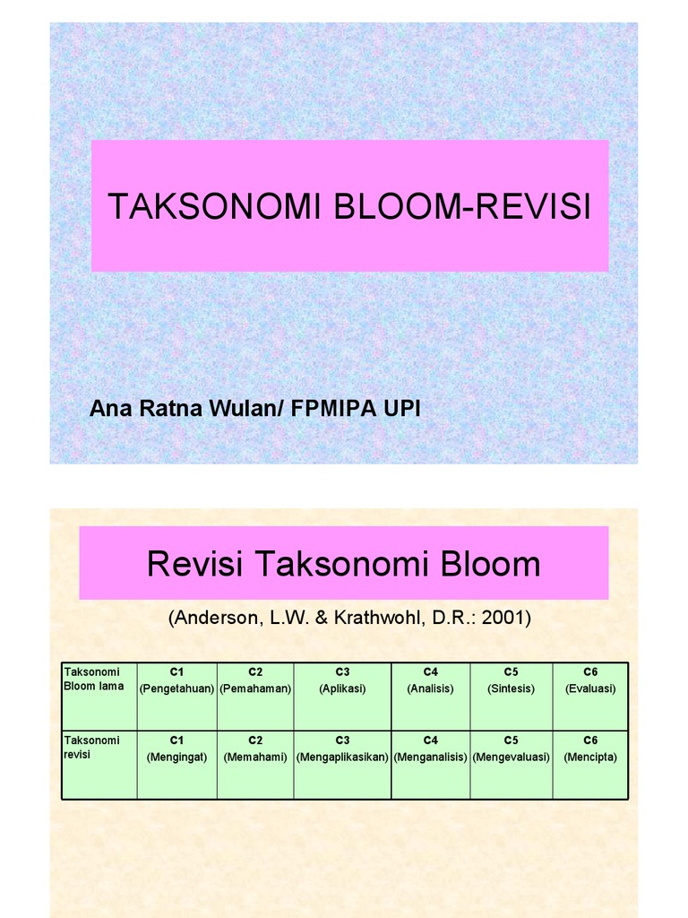  Taksonomi Bloom Revisi 