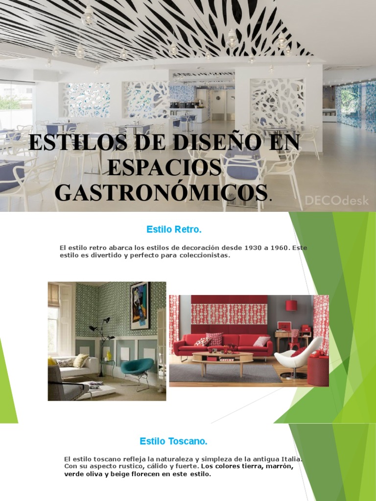 Semana 3. ESTILOS DE DISEÑO EN ESPACIOS GASTRONÓMICOS | PDF | Color ...