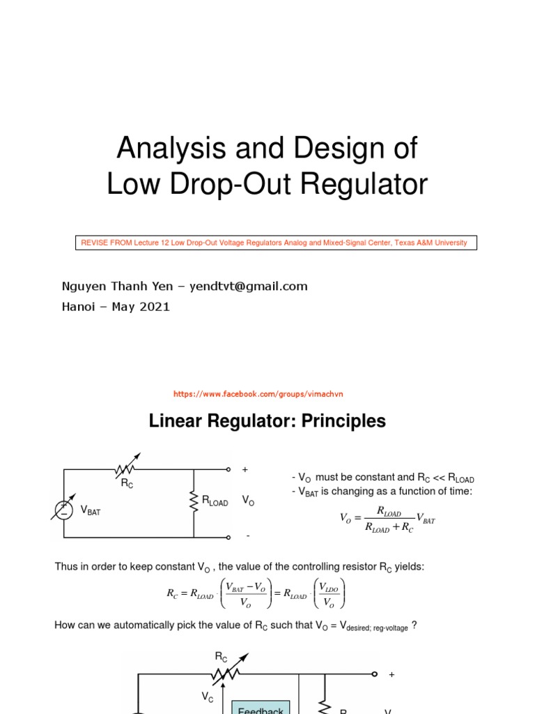 Analysis and Design LDO PDF Amplifier Capacitor