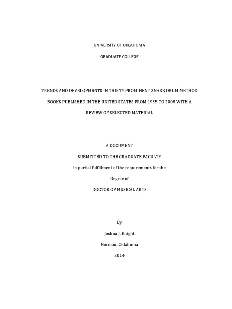 Trends and Developments in Thirty Snare Drum Method Books Published in