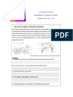 Atividade Arte - Arte Rupestre PDF