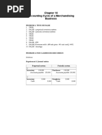 Chapter 10 Accounting Cycle of A Merchandising Business