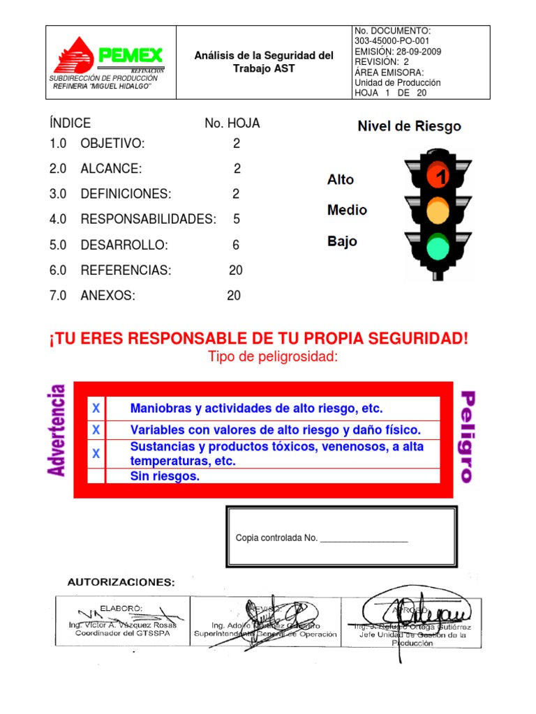 Procedimiento Ast Pdf Planificación