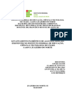 Levantamento Florístico de Algumas Espécies Existentes No Instituto Federal de Educação, Ciência E Tecnologia Do Ceará