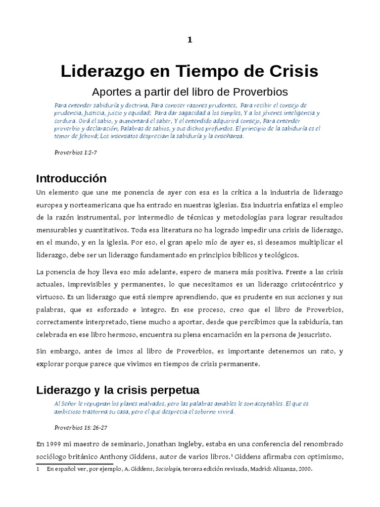 Liderazgo Cristocéntrico en Crisis | PDF | espíritu Santo | Libro de ...