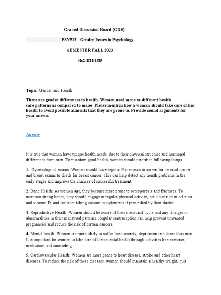 Graded Discussion Board (PSY512) PDF