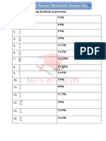 Lesson 2b Fractions To Percent Worksheet Answer Key