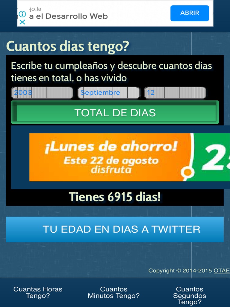 Cuantos Dias Tengo PDF | PDF