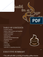 Healthy Coffee Cafe Business Plan