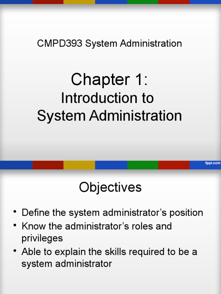 Chapter 1 - Introduction To System Administration | PDF | Operating ...