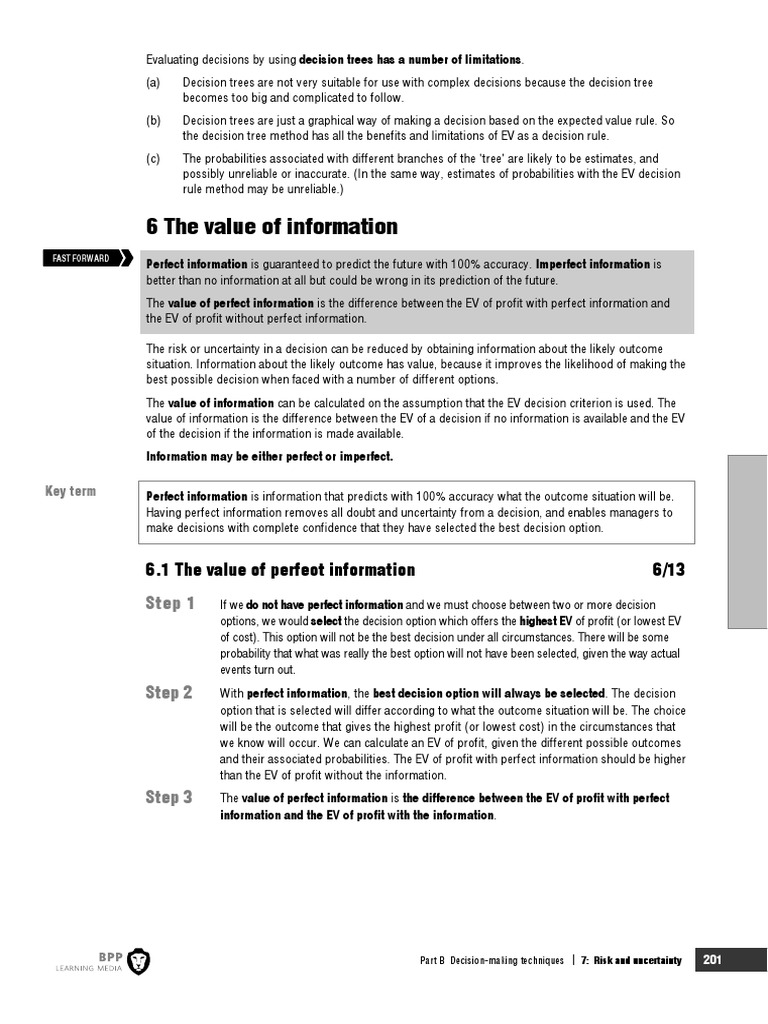 Value of perfect information pdf uncertainty profit economics 