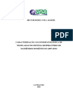 DISSERTAÇÃO - Caracterização Anatomopatológica de Neoplasias Do Sistema Respiratório de Mamíferos Domésticos (2007-2019)