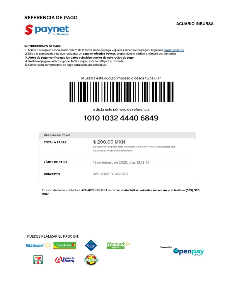Instrucciones de Pago con Openpay | PDF | Finanzas y dinero
