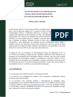 Mestrado em Culturas Brasileiras da USP abre inscrições