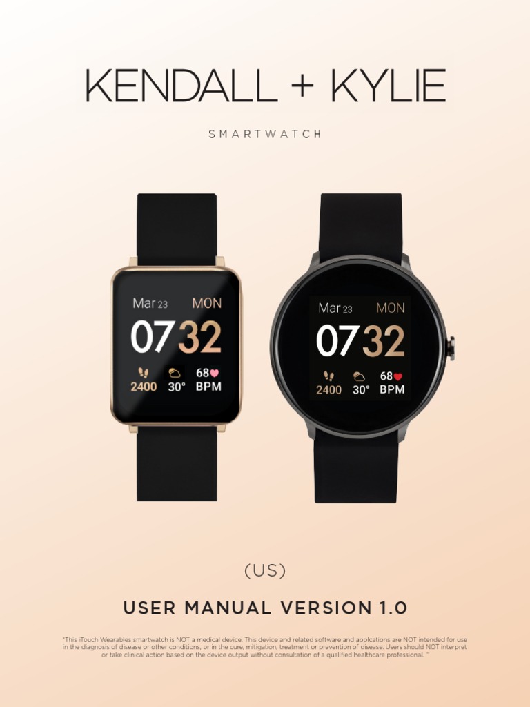 KENDALL KYLIE Smartwatch Manual v2 PDF Smartwatch Android