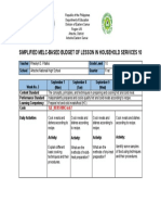 Simplified Melc-Based Budget of Lesson in Household Services 10