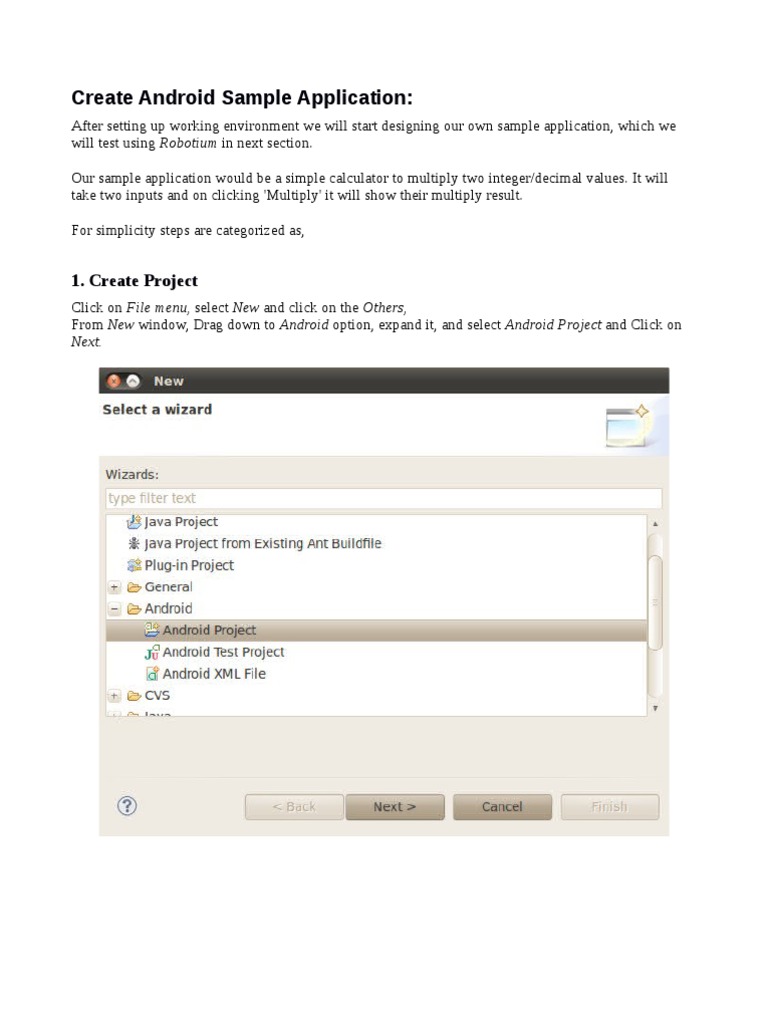 Create Android Sample App | PDF
