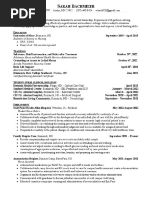 nursing resume