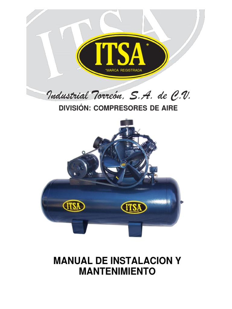 Manual de Instalación Compresores ITSA | PDF | Ingenieria Eléctrica ...