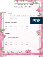 Oral Communication Module Activities