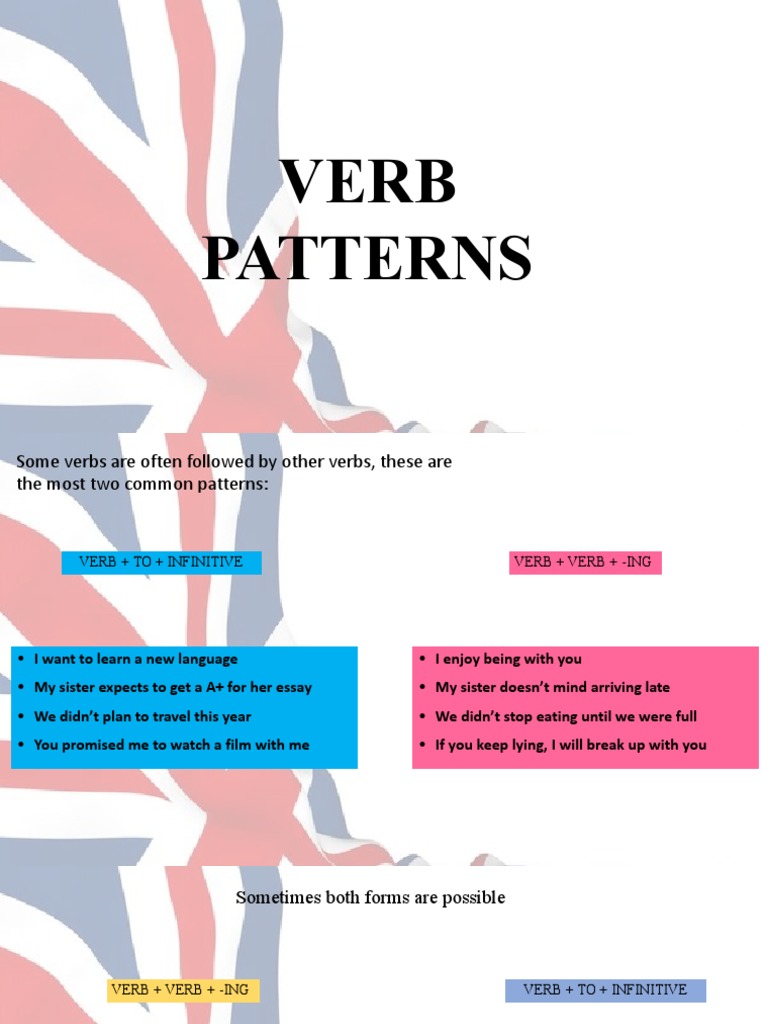 Verb Patterns for ESL Learners | PDF
