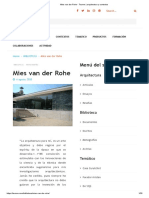 Mies Van Der Rohe - Arquitectura Crítica, Entre La Cultura y La Forma