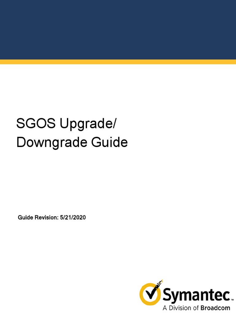 SGOS Upgrade Downgrade Guide 230225 171222 PDF Proxy Server