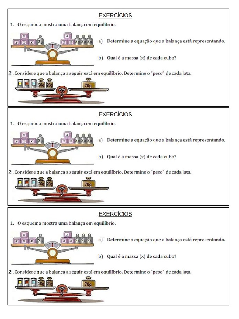 Balança Equação 1º Grau | PDF