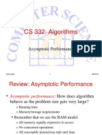 CS 332: Algorithms: Asymptotic Performance