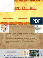 Indian Culture: Languages, Festivals, Cuisine, Clothing, Arts