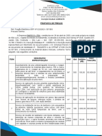 Proposta de preços para fornecimento de materiais e serviços de reforma