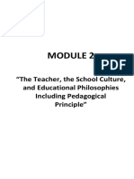 Teacher, School Culture and Educational Philosophies