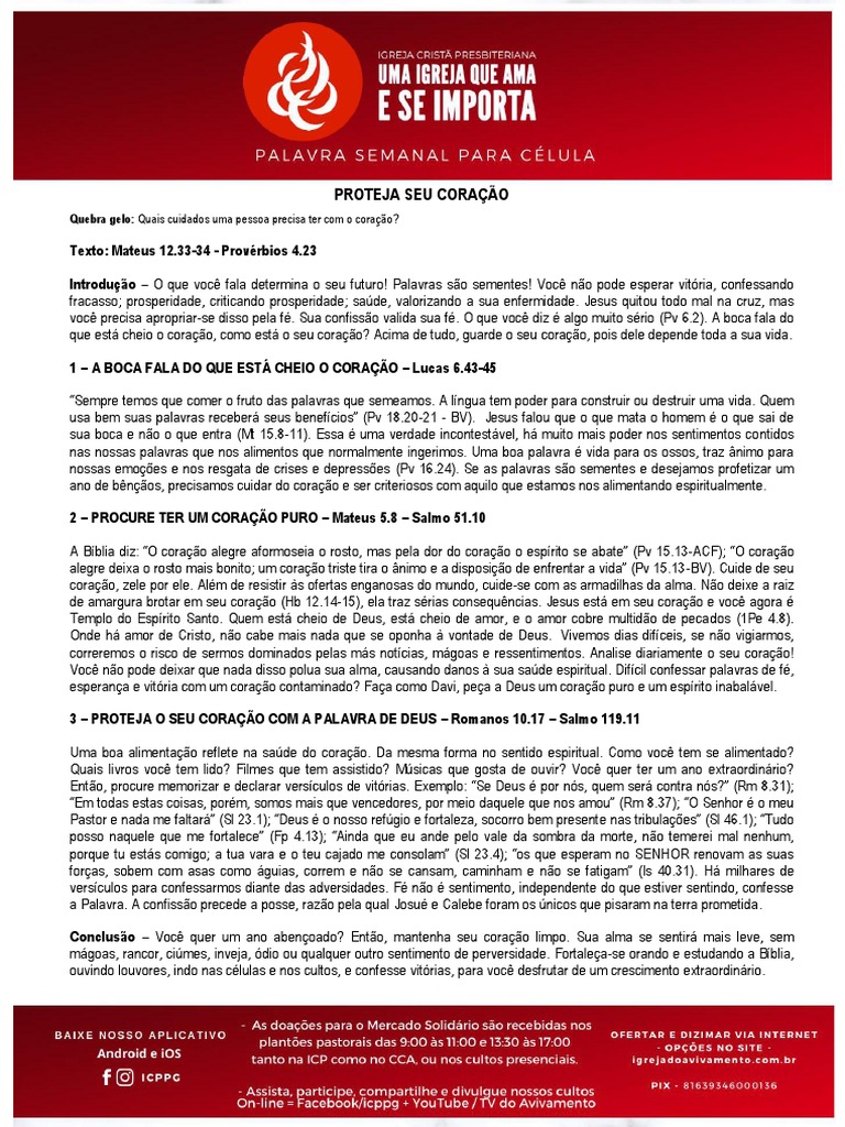 Cuidando Do Seu Coração Espiritual Hábitos Para Ter Um Coração Puro E