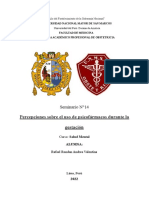 Percepciones sobre uso psicofármacos durante gestación