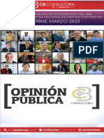 RANKING INTENDENTES DEL GBA  -  MARZO 2023 -  CB CONSULTORA OPINIÓN PÚBLICA- 