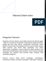 Toleransi Dalam Islam - Kel 10