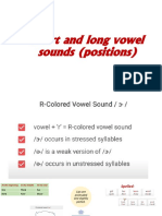 Short and Long Vowel Sounds - Week 6 - k1