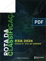 Rota da Classificação ESA 2024: guia completo para sua preparação