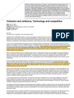 Collusion and Collisions Techn