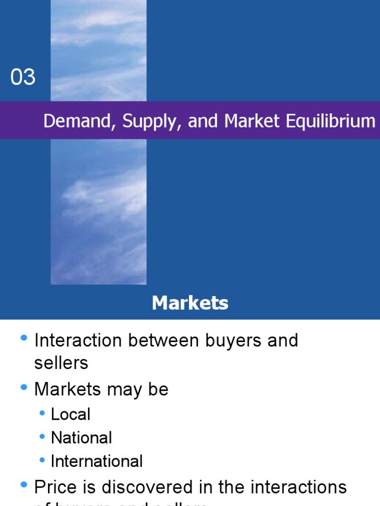 Demand, Supply, and Market Equilibrium Insights | PDF | Supply And ...